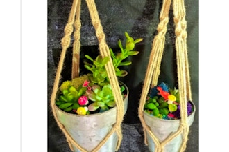Plant Nite: Mommy & Me: Two Hanging Tin Planter Project